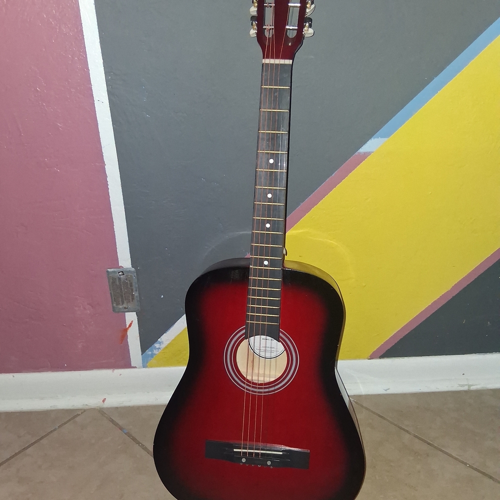 Red Acoustic Guitar